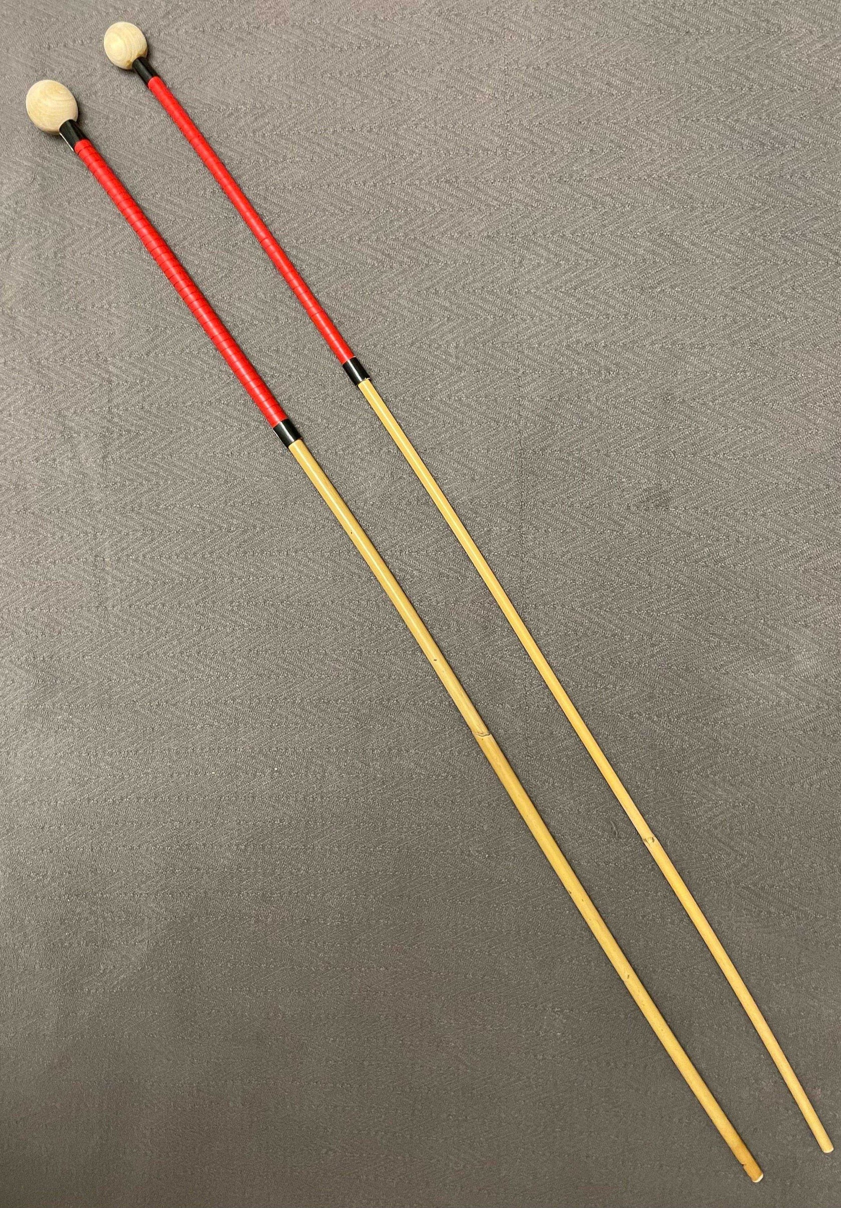 Dressage Whip Set of 2 Dragon Canes Red/Black Roo Handles