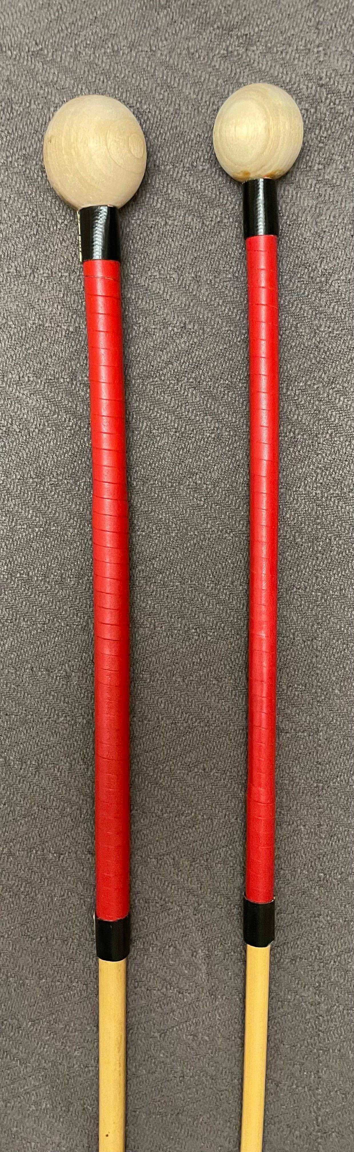 Dressage Whip Style Pair of Natural Dragon Canes / School Canes / Punishment Canes / Horse Whip Canes - PRO SET - 100/105 cms Length - BLACK/RED Kangaroo Leather Handles - Stripewell Canes