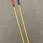Dressage Whip Style Natural Dragon Rattan Cane / School Cane / Punishment Cane - 95/100 cms Length - 9/9.5 mm Diameter - BLACK/RED Kangaroo Leather / Paracord  Handles - Stripewell Canes