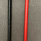 Dressage Whip Style Natural Dragon Rattan Cane / School Cane / Punishment Cane - 95/100 cms Length - 9/9.5 mm Diameter - BLACK/RED Kangaroo Leather / Paracord  Handles - Stripewell Canes