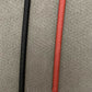Dressage Whip Style Natural Dragon Rattan Cane / School Cane / Punishment Cane - 95/100 cms Length - 9/9.5 mm Diameter - BLACK/RED Kangaroo Leather / Paracord  Handles - Stripewell Canes