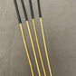 No Knot / Knotless Dragon Canes Set of 4 - 92 cms length - BLACK Kangaroo Leather Handles - Stripewell Canes