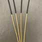 No Knot / Knotless Dragon Canes Set of 4 - 92 cms length - BLACK Kangaroo Leather Handles - Stripewell Canes