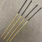No Knot / Knotless Dragon Canes Set of 4 - 92 cms length - BLACK Kangaroo Leather Handles - Stripewell Canes