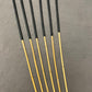 Thick and Thuddy Dragon Punishment Canes / BDSM Canes / ProDomme Set of 6 Rattan Canes  - 95 cms Length - Black Kangaroo Leather Handles