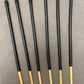 Thick and Thuddy Dragon Punishment Canes / BDSM Canes / ProDomme Set of 6 Rattan Canes  - 95 cms Length - Black Kangaroo Leather Handles