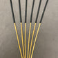 Thick and Thuddy Dragon Punishment Canes / BDSM Canes / ProDomme Set of 6 Rattan Canes  - 95 cms Length - Black Kangaroo Leather Handles