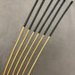 Thick and Thuddy Dragon Punishment Canes / BDSM Canes / ProDomme Set of 6 Rattan Canes  - 95 cms Length - Black Kangaroo Leather Handles