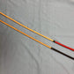 Dressage Whip Style Natural Dragon Rattan Cane / School Cane / Punishment Cane - 100/105 cms Length - 12/12.5 mm Diameter - BLACK/RED Kangaroo Leather Handles - Stripewell Canes