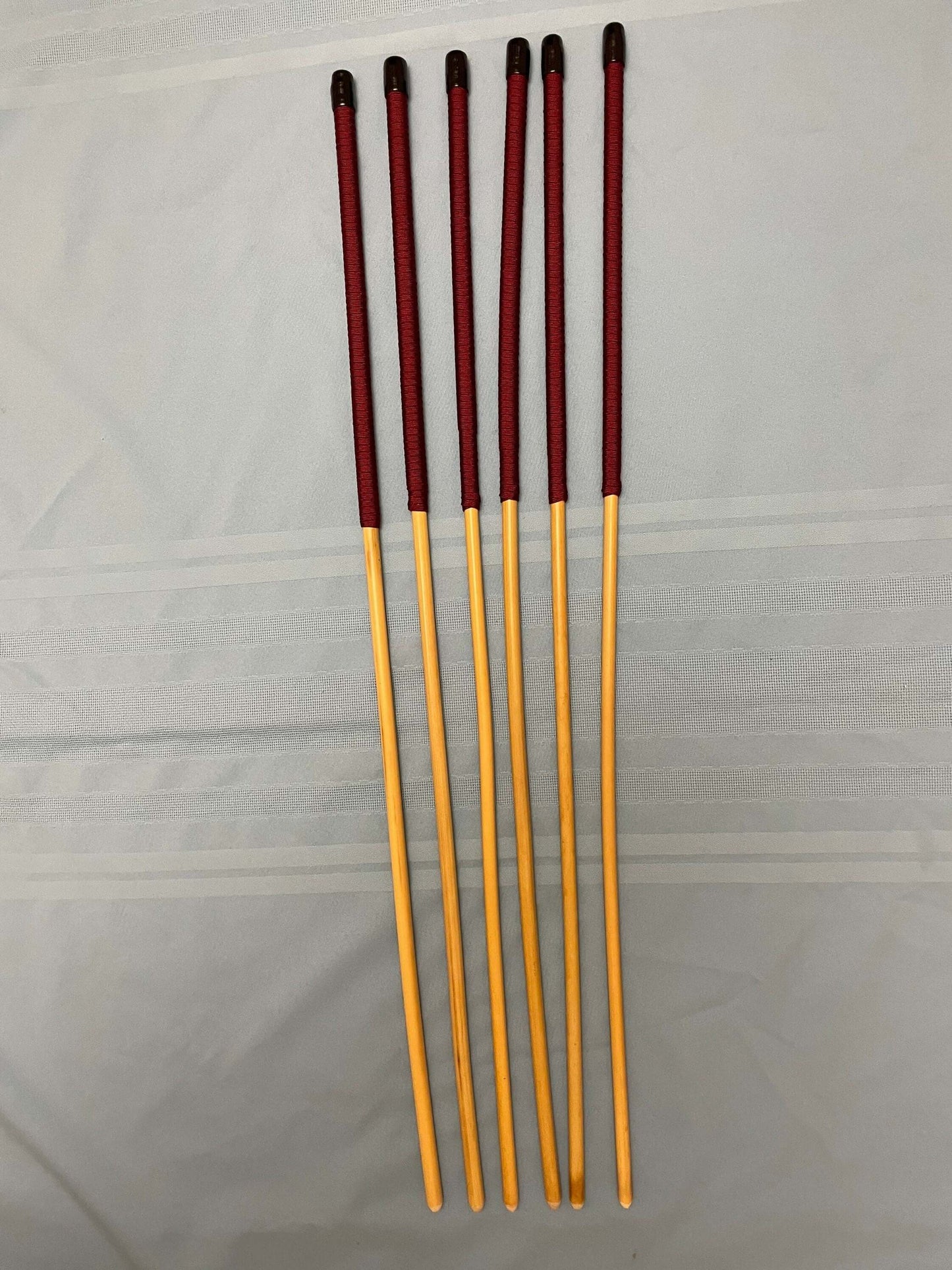 No Knot Dragon Canes / Knotless Canes / Ultimate Canes Set of 6 - NO KNOT PREMIUM SET - 85 cms Length - BURGUNDY Paracord Handles