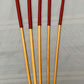 No Knot Dragon Canes / Ultimate Dragon Cane / Knotless Rattan Cane / Spanking BDSM Rattan Cane Set of 5  - 92 cms length - Brick Red Paracord Handles