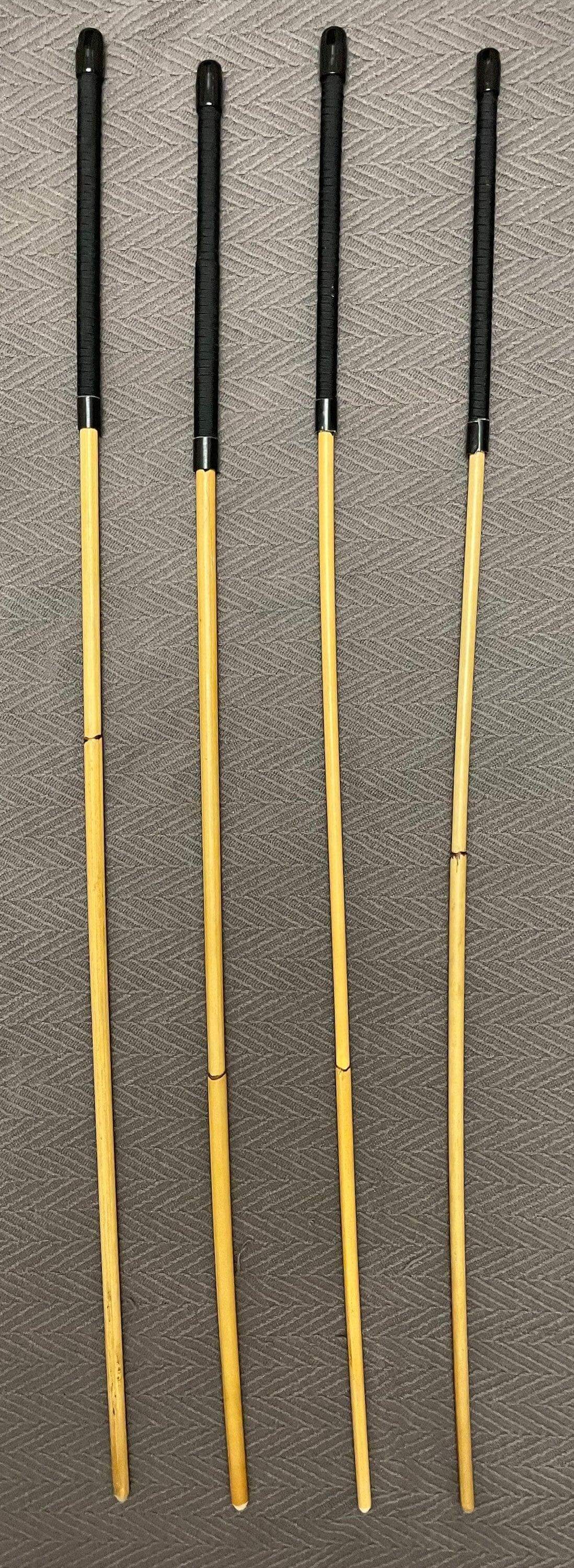 Dragon Cane Essentials Set of 4 Natural Dragon Rattan Canes / School Canes / Whipping Canes - ASSORTED SET - 85/90 cms Length - Stripewell Canes