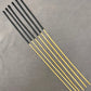 ProDomme Set of 6 Whippy Dragon Canes / Swishy Dragon Canes / Falaka Bastinado Canes - 95 cms - Black Kangaroo Leather Handles - Stripewell Canes