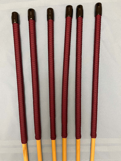 No Knot Dragon Canes / Knotless Canes / Ultimate Canes Set of 6 - NO KNOT PREMIUM SET - 85 cms Length - BURGUNDY Paracord Handles