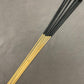 ProDomme Set of 6 Whippy Dragon Canes / Swishy Dragon Canes / Falaka Bastinado Canes - 95 cms - Black Kangaroo Leather Handles - Stripewell Canes