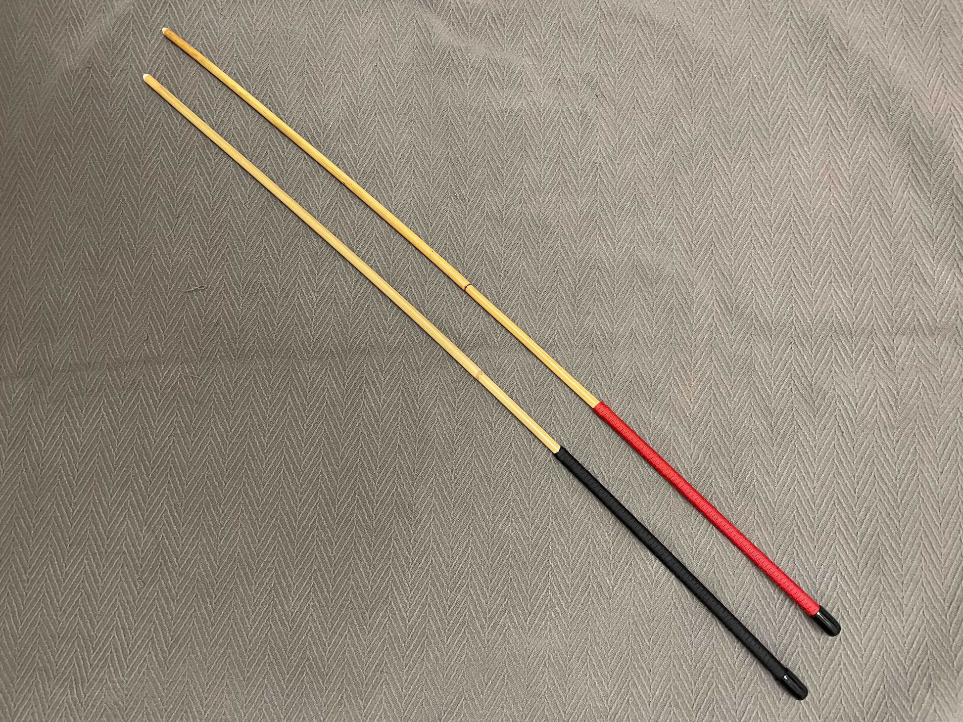 Natural Dragon Rattan Punishment Canes  / School Canes / Whipping Canes - 4 Variants - BLACK/RED Handles - Stripewell Canes